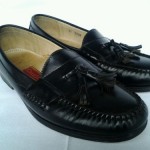 MENS SIZE 10M Cole Haan city BLACK Leather TASSEL LOAFERS Driver Shoes