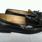 MENS SIZE 10M Cole Haan city BLACK Leather TASSEL LOAFERS Driver Shoes