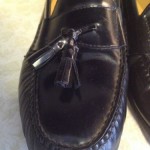 Mens shoes COLE HAAN Nike AIR black leather slip on tassel loafers sz 11 M