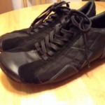 DIESEL Auriga Black Leather Casual Lace Up Shoe mens size 12