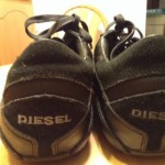 DIESEL Auriga Black Leather Casual Lace Up Shoe mens size 12