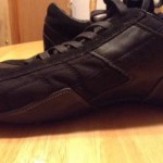 DIESEL Auriga Black Leather Casual Lace Up Shoe mens size 12