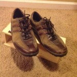 Cole Haan Mens casual walking shoes lace up brown leather accents size 9.5