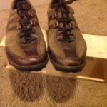 Cole Haan Mens casual walking shoes lace up brown leather accents size 9.5