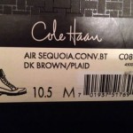 New Men’s Cole Haan Air Sequoia.Conv.BT DK Brown/Plaid