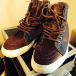 Vans Vault x Nice Kicks Hi 10.5 Duel High Sneakers Taka Leather Denim Sk8 Skate!