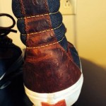 Vans Vault x Nice Kicks Hi 10.5 Duel High Sneakers Taka Leather Denim Sk8 Skate!