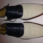 Cole Haan Mens Air Colton Saddle Beige Navy Suede Lace-Up Shoes 12M, EUC!!!