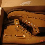 men timberland boots HOMMES 7 EYE MOCTOE WHT/BLE
