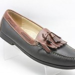 Mens shoes COLE HAAN black brown leather tassel kiltie loafers sz 15 D