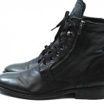 Men’s DIESEL ‘Miliboot’ Black Leather Lace Up Combat/Military Style Boot Sz 12