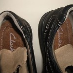 MEN’S”CLARKS”CASUAL SHOE!BLACK LEATHER!SIZE 11…UNWORN!W@W!