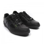 HUGO BOSS GREEN Size 40 /UK 6 /US 7 Mens Black Eldorado Trainers NEW CN 7