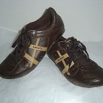 Diesel Remy Men Brown Leather Shoes Casual /  Sneakers Size US 12 EUR 45