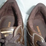 Diesel Remy Men Brown Leather Shoes Casual /  Sneakers Size US 12 EUR 45