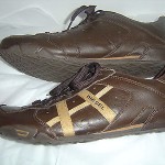 Diesel Remy Men Brown Leather Shoes Casual /  Sneakers Size US 12 EUR 45