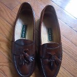 Cole HAAN Men’s Brown Leather Loafers, 3508 Made in Mexico, Size 9.5