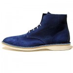 $295 HUGO BOSS Italy Bright Blue Ankle Mens Boots 11.5 44.5 Suede Casual 12 Navy