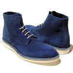 $295 HUGO BOSS Italy Bright Blue Ankle Mens Boots 11.5 44.5 Suede Casual 12 Navy