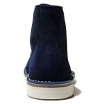 $295 HUGO BOSS Italy Bright Blue Ankle Mens Boots 11.5 44.5 Suede Casual 12 Navy