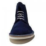 $295 HUGO BOSS Italy Bright Blue Ankle Mens Boots 11.5 44.5 Suede Casual 12 Navy