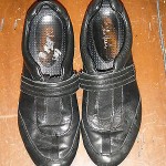 COLE HAAN NIKE AIR BLACK VELCRO SNEAKERS SLIP ON SHOES 8.5M