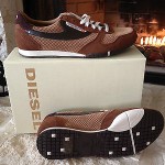 $110 Diesel Spin Designer Sneaker SZ 10 Eur 43 Tobacco Brown NIB HOT GIFT 4 HIM