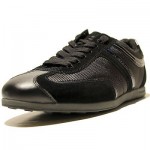 $225 NIB Hugo Boss Sneakers Black Mens Sport Shoes 9 42 Trainers 8.5 41.5 Kicks