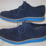 COLE HAAN C11096 LunarGrand Mens Wing Tips Navy Suede Size 9M