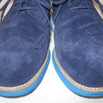 COLE HAAN C11096 LunarGrand Mens Wing Tips Navy Suede Size 9M