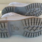 Timberland Boots Men’s Sz 12 B WHITE Leather Gray Ankle, CLEAN!