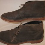 COLE HAAN Paul Chukka Boots Dark Brown Suede Leather Size 8.5M