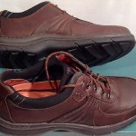 CLARKS PHOENIX Size 9 1/2 M Brown Leather Oxfords Shoes, NEW IN BOX!