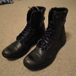 $160 Diesel tatradium basket butch zip black leather boots 10 mens NEW