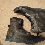 $160 Diesel tatradium basket butch zip black leather boots 10 mens NEW