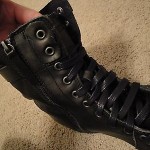 $160 Diesel tatradium basket butch zip black leather boots 10 mens NEW