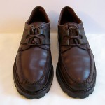 COLE HAAN Men’s Leather Lace Up Oxford Casual Moccasin Brown Shoes 10.5N