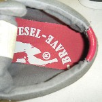 Diesel Men’s Tell Lace up,Flint Gray/Biking Red, New
