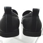 HUGO BOSS 11100 MOCCASIN TOE LOAFERS BLACK LEATHER MARKED 8.5 GUC