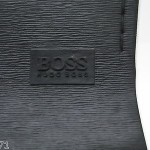 HUGO BOSS 11100 MOCCASIN TOE LOAFERS BLACK LEATHER MARKED 8.5 GUC