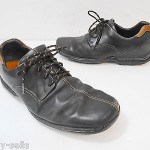 Cole Haan Black Leather Brown Trim Oxford Walking Shoes Mens 8.5 M
