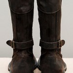 EUC BOSS ORANGE by Hugo Boss Oiled Rough Leather Engineer Boots Brown 41  8 M
