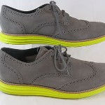 COLE HAAN LunarGrand Mens Wing Tips Charcoal Suede Size 11.5M