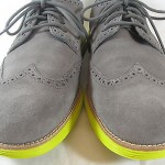COLE HAAN LunarGrand Mens Wing Tips Charcoal Suede Size 11.5M