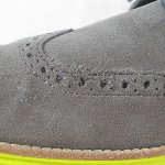 COLE HAAN LunarGrand Mens Wing Tips Charcoal Suede Size 11.5M