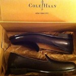BRAGANO BLACK LEATHER BUSINESS LOAFER COLE HAAN SHOES SIZE 9.5 M made in italy