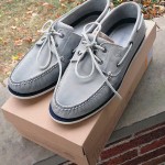 Men’s Timberland Style 29587 Gray/Blue Boat Shoes – Size 11