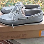 Men’s Timberland Style 29587 Gray/Blue Boat Shoes – Size 11