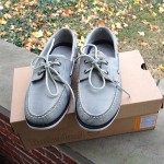 Men’s Timberland Style 29587 Gray/Blue Boat Shoes – Size 11