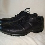 COLE HAAN NIKE AIR MENS BLACK LEATHER OXFORD SHOES SIZE 11.5 M